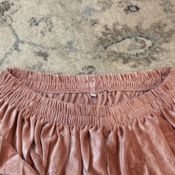 Velvet Rose Blush Pink Pleated Skirt - Picture 8 of 9
